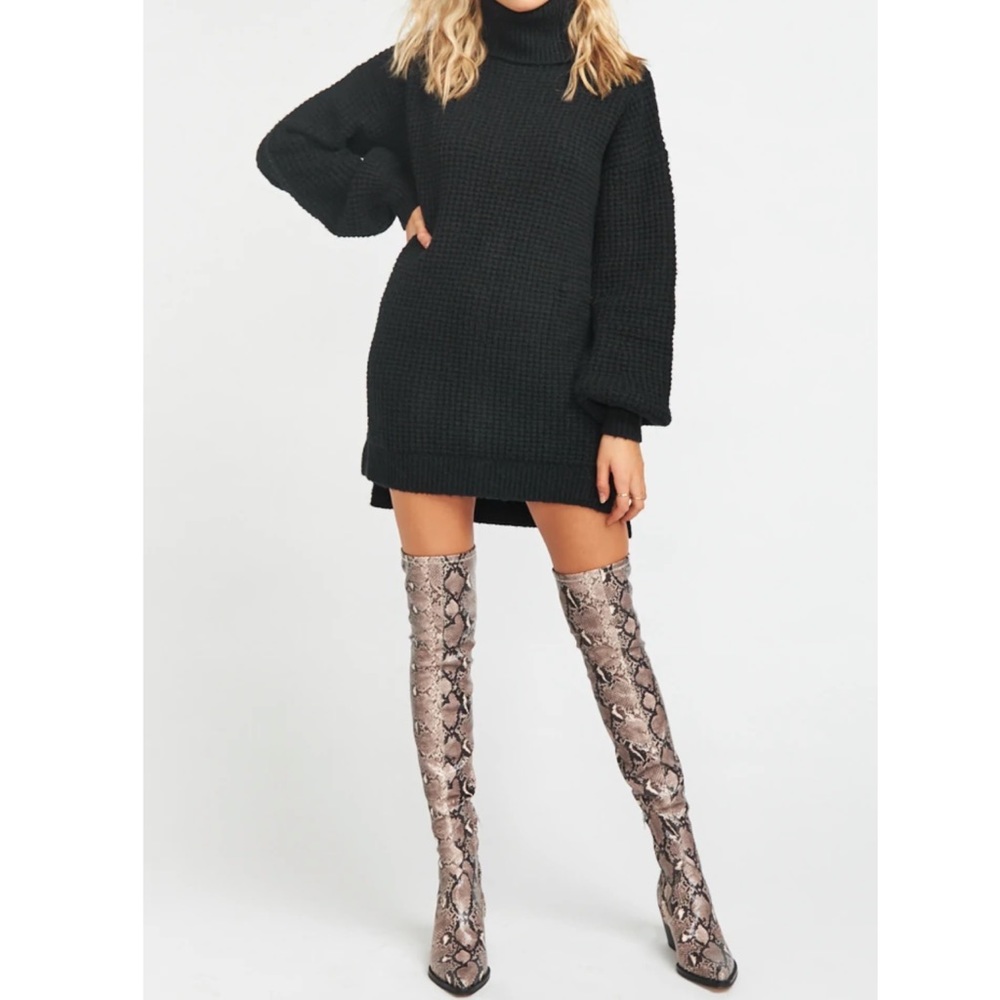 Dolce Vita Over the knee Snake print boot